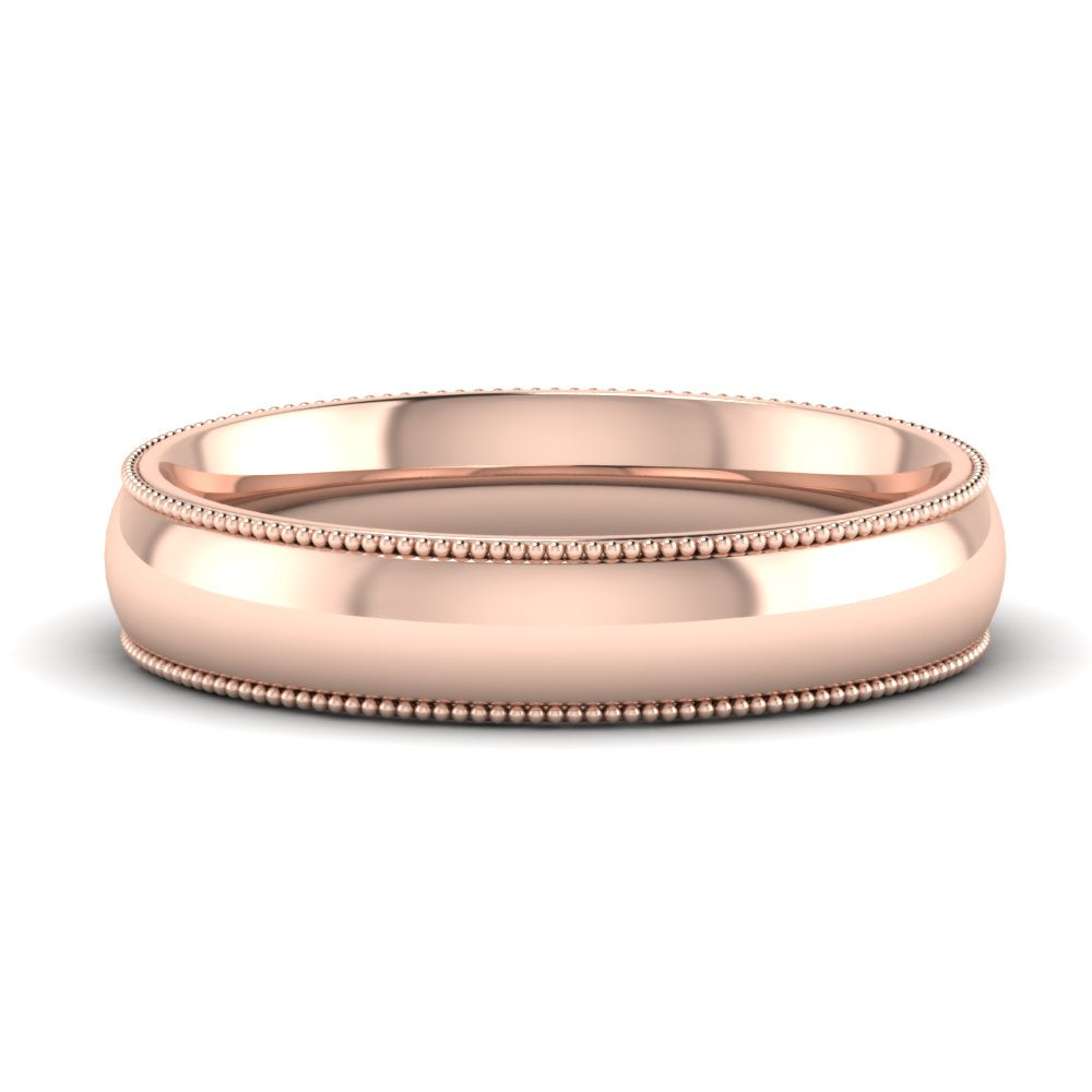Comfort Fit Wedding Band Milgrain Edge