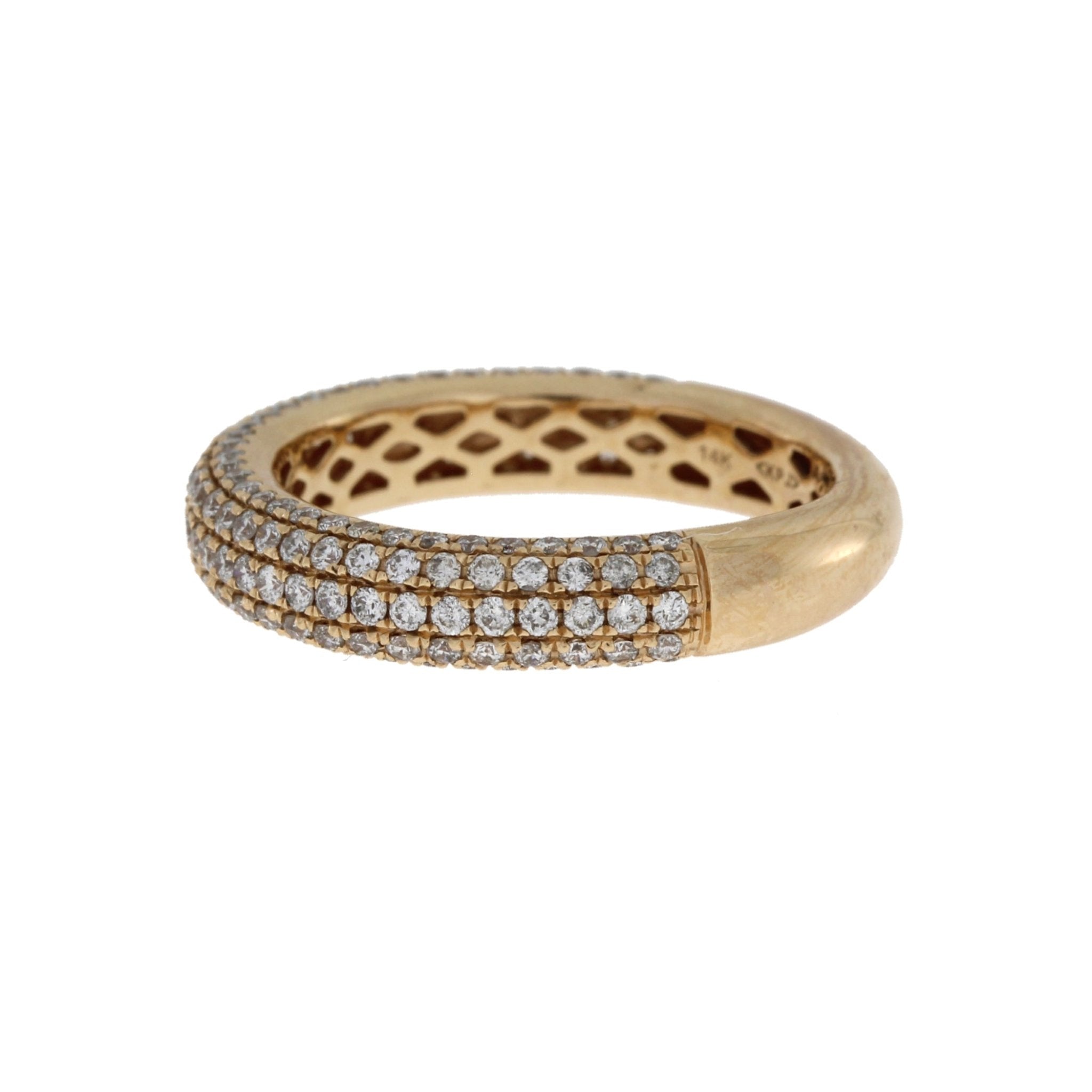 1.00ct Diamond Wedding Band Ring 14KT Rose Gold - Overture Gifts