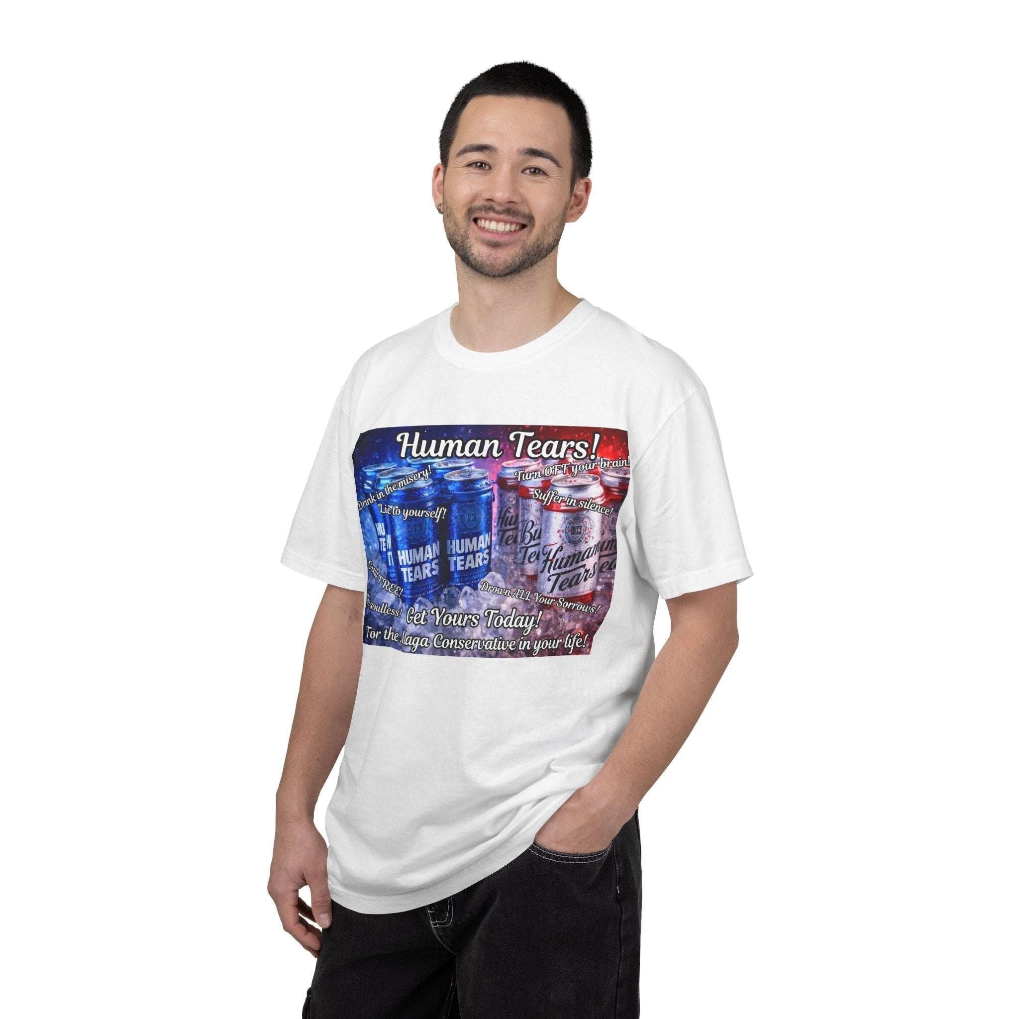Human Tears Graphic T-Shirt — Vintage-Inspired Novelty Tee for Men & Women