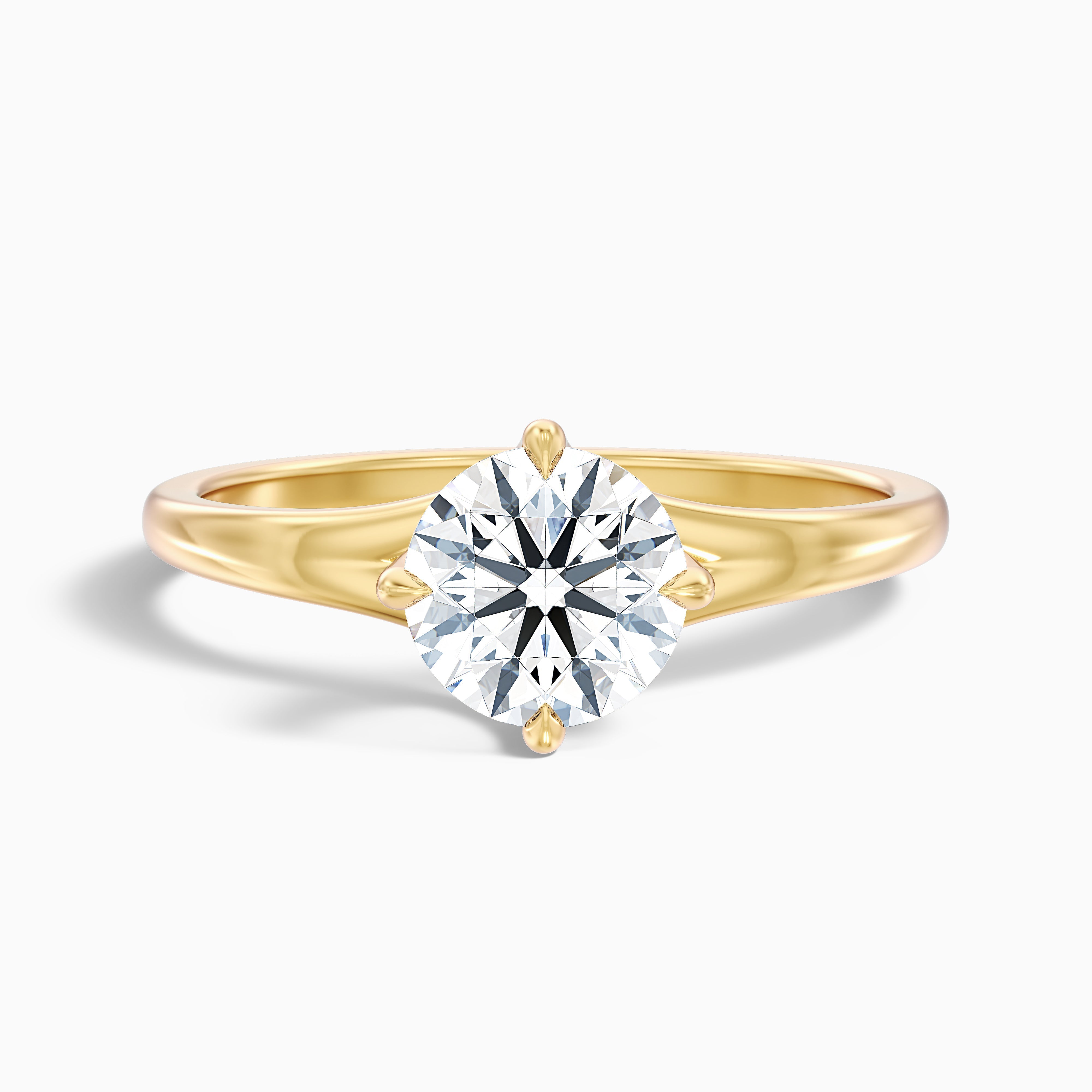 Joy 5.5 Carat Round Cut Solitaire Moissanite Engagement Ring in 18k White Gold