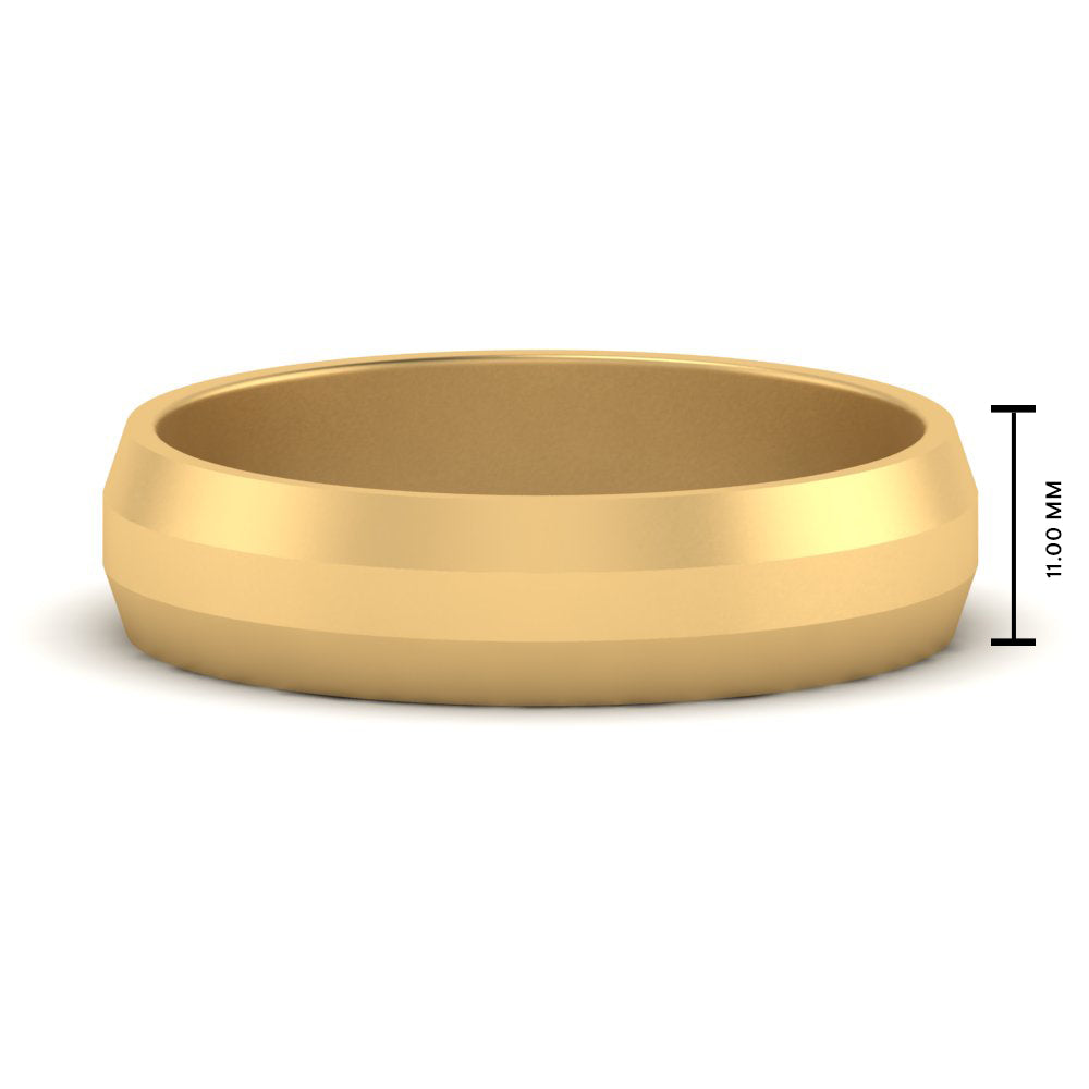 Wedding Band Beveled Edge Matte