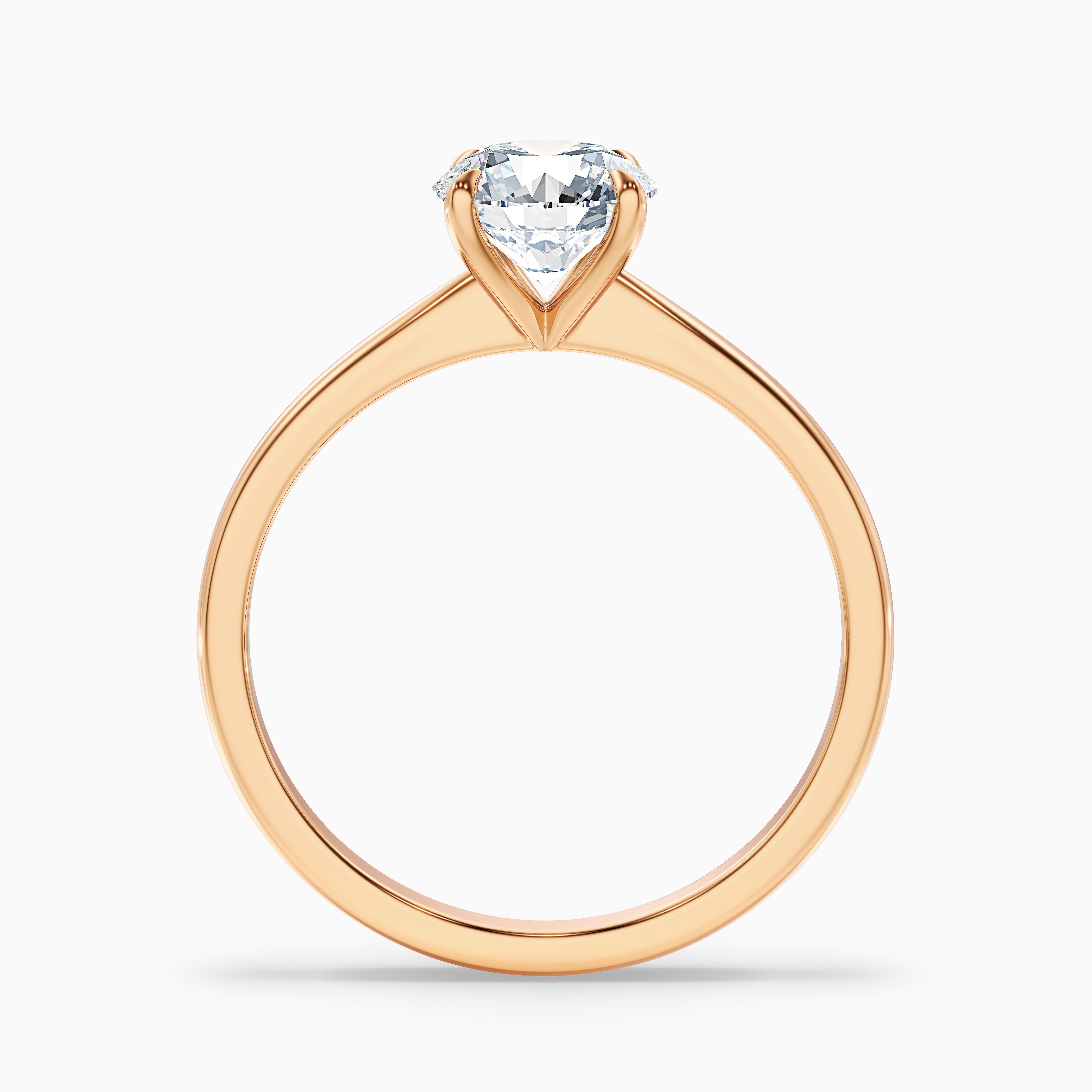 Diana 4 Carat Round Solitaire Lab Grown Diamond Ring in 18k White Gold