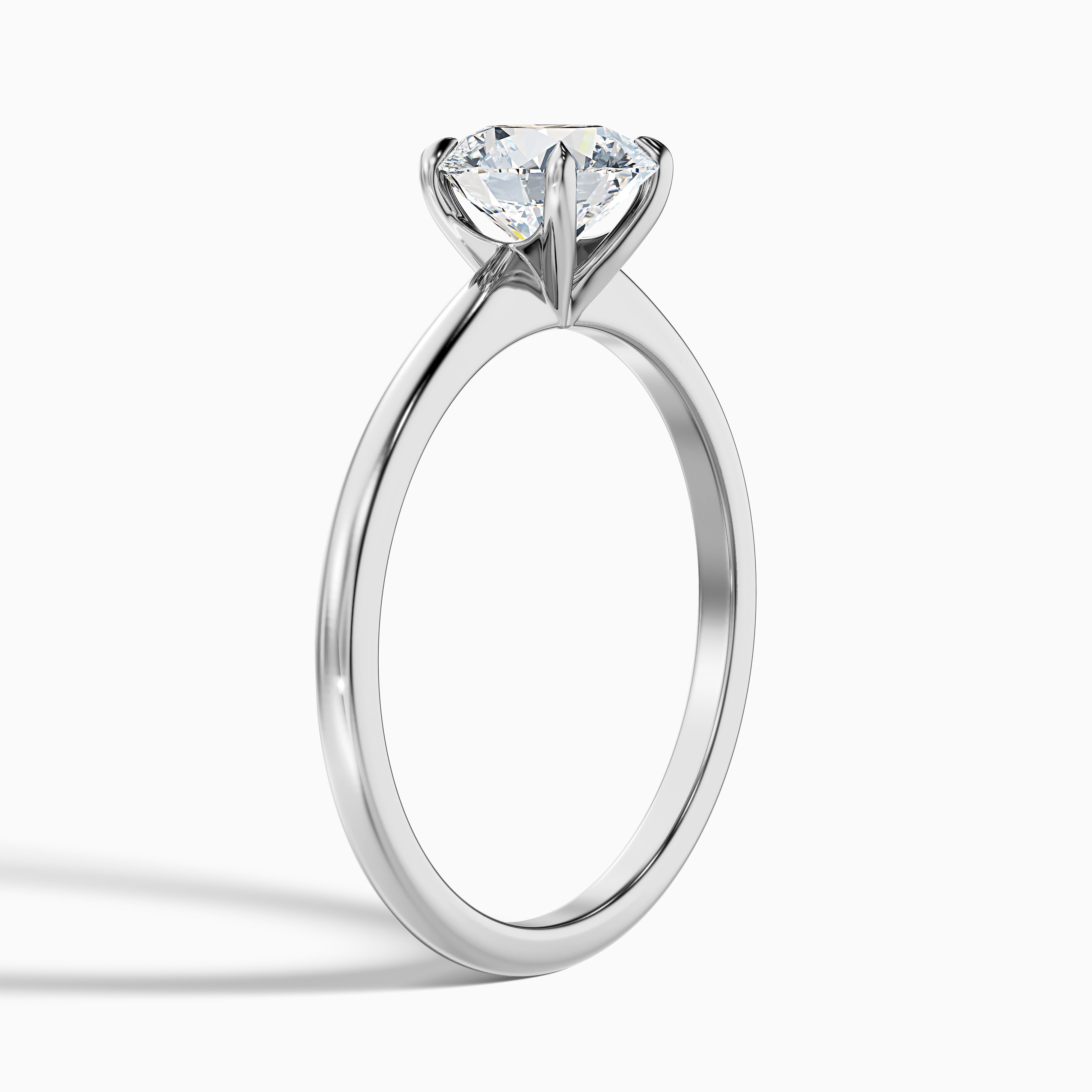 Zoey 3 Carat Round Solitaire Moissanite Engagement Ring in 18k Rose Gold