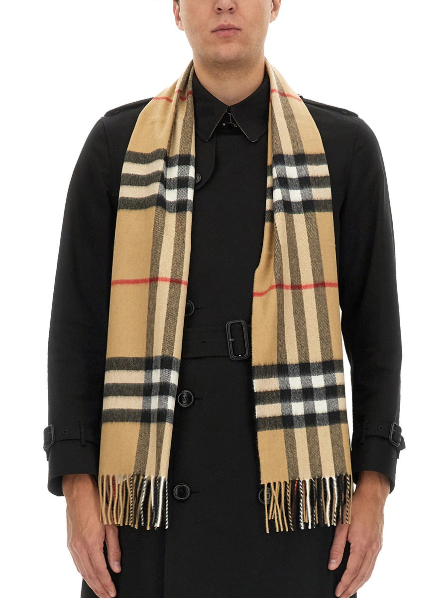 Burberry Men Cashmere Check Scarf
