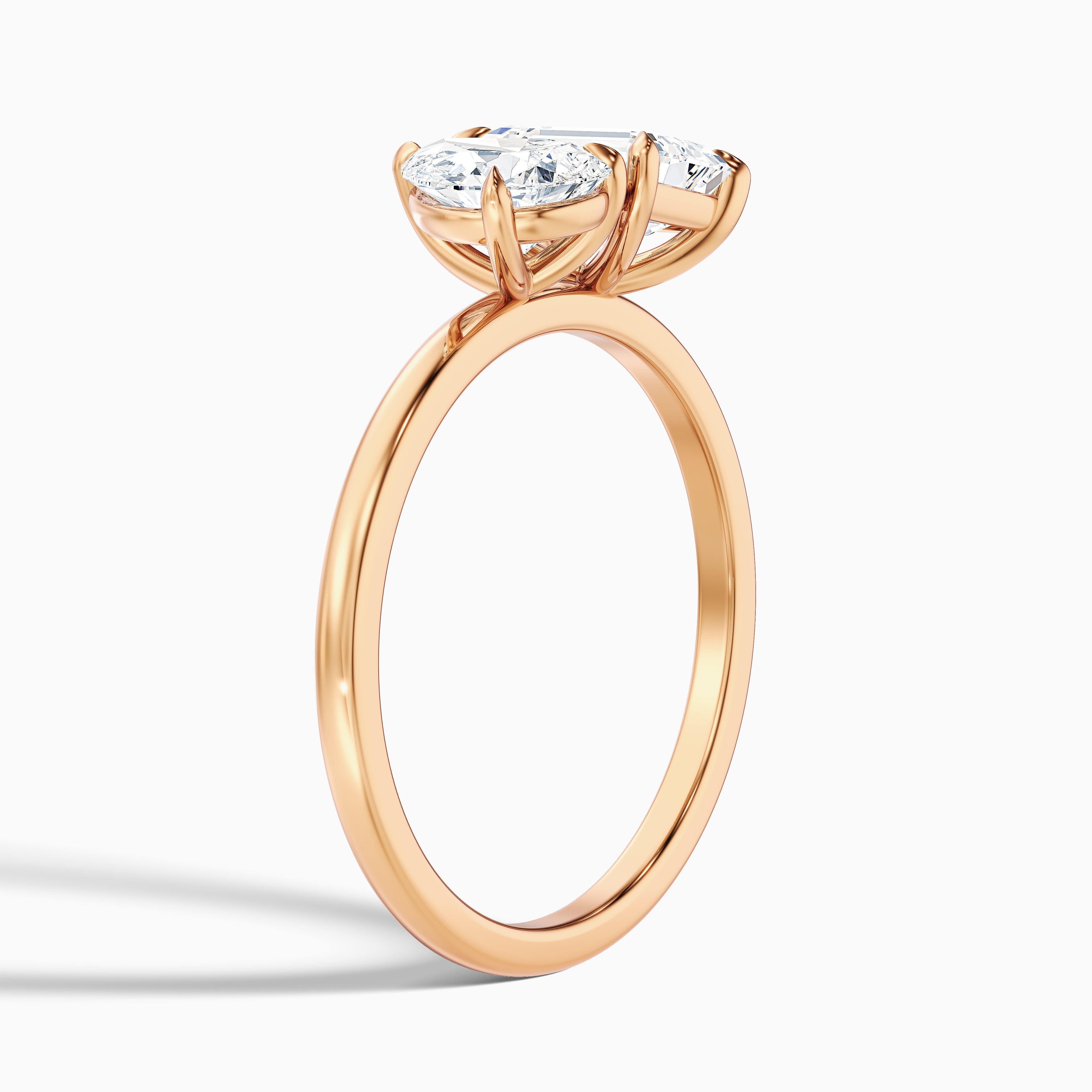 Zoey Toi Et Moi Engagement Ring in Platinum With Pear and Emerald Two Stone Lab Grown Diamond (4.5 Ct. Tw.)