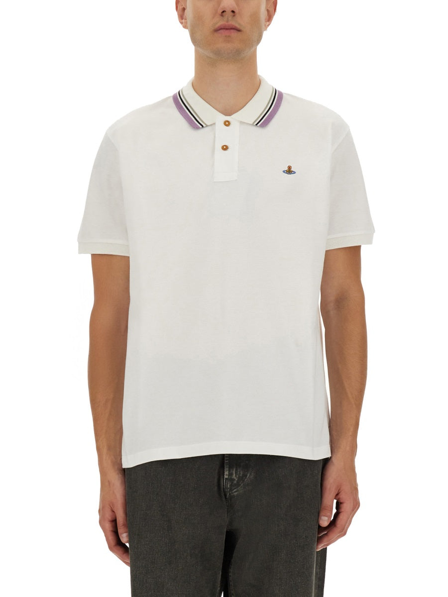 Vivienne Westwood Men Classic Cotton Pique Polo Shirt