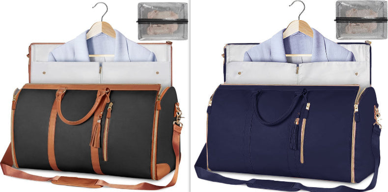 Women's Large Capacity Travel Duffle and Garment Bag Handbag