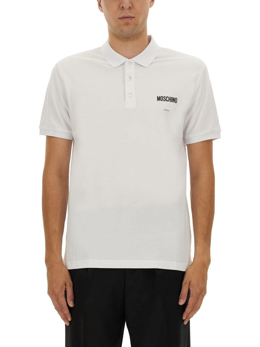Moschino Men Cotton Pique Polo