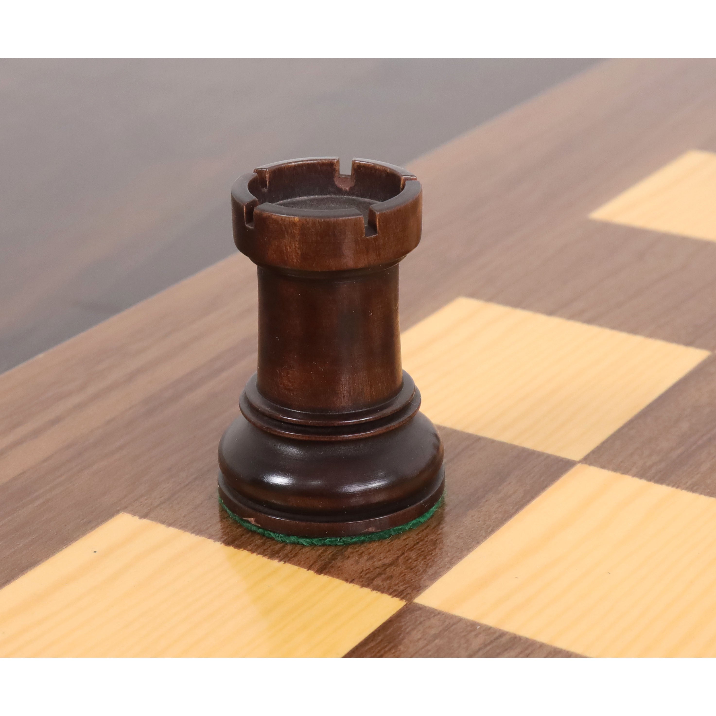 1950s' Fischer Dubrovnik Chess Set- Chess Pieces Only - Mahogany Stained & Boxwood - 3.8" King
