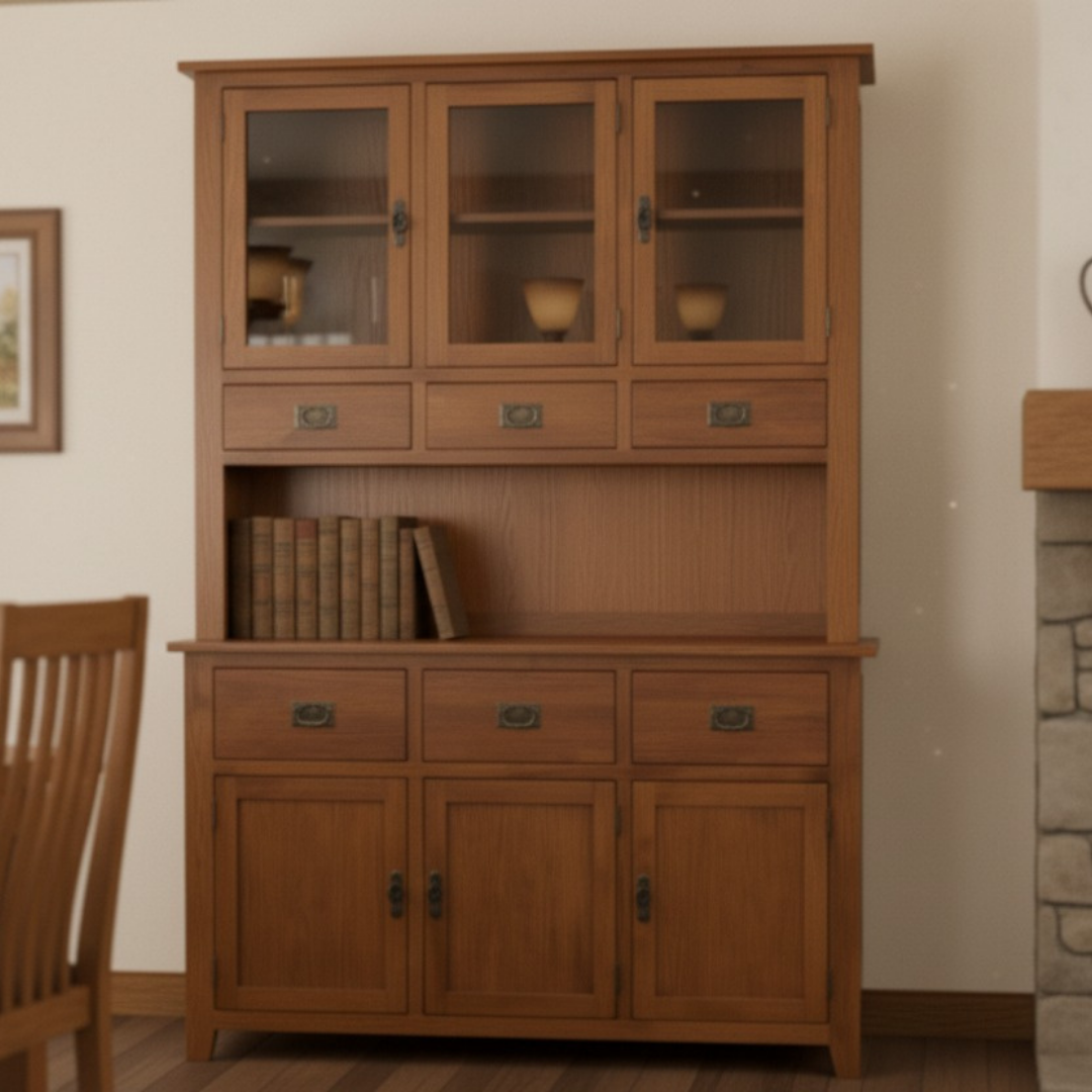 Mission 6 Door & 6 Drawer China Cabinet - Michael's Cherry - 59"