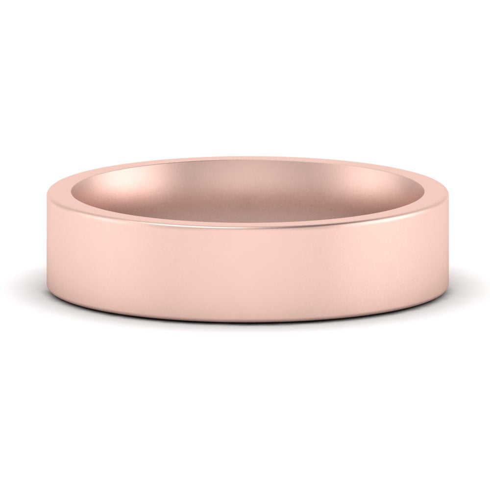 Comfort Fit Flat 4 mm Mens Wedding Band
