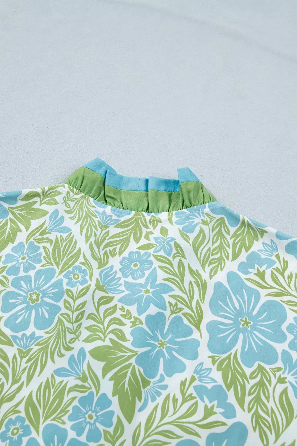 Floral Print Ruffle Hem Button-Up Mini Dress