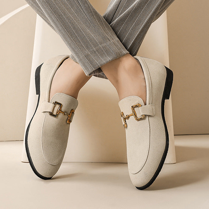 Mens Solid-Colored Glossy Casual Leather Dress Shoes For The Office