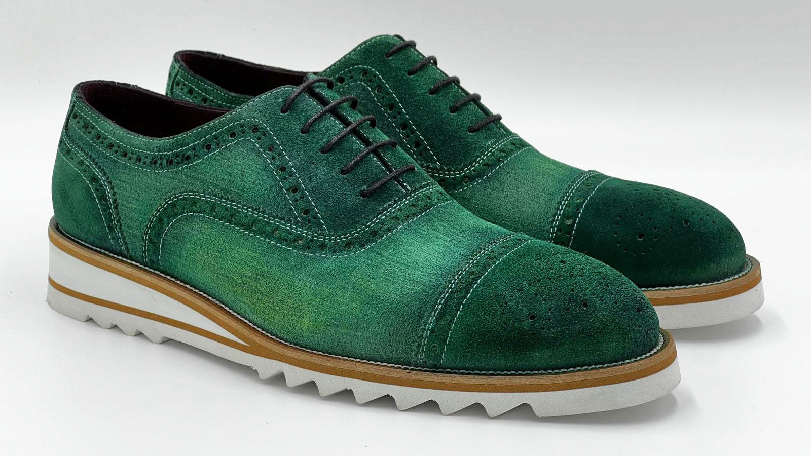 C Collection Suede Oxford - Green