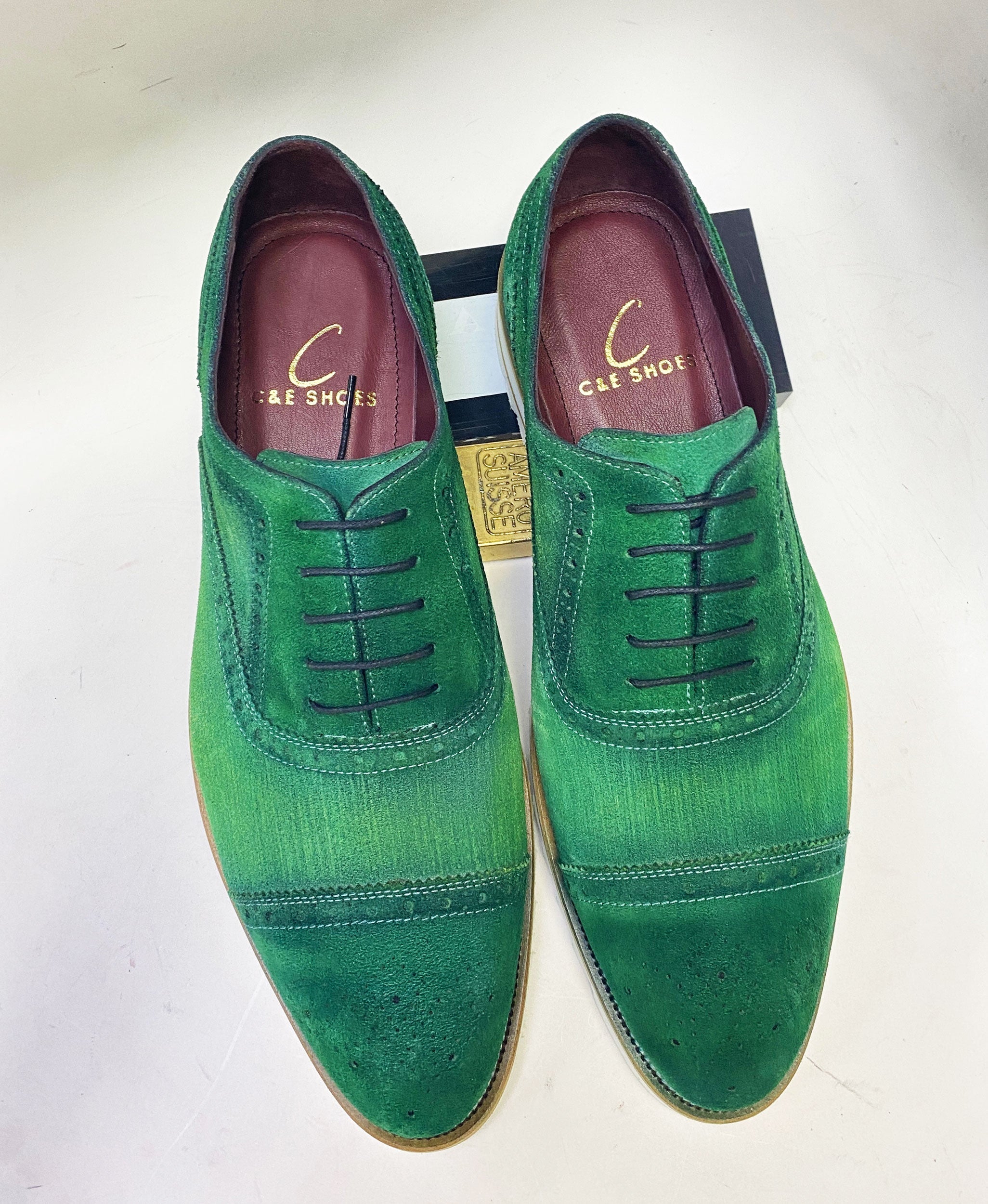 C Collection Suede Oxford - Green