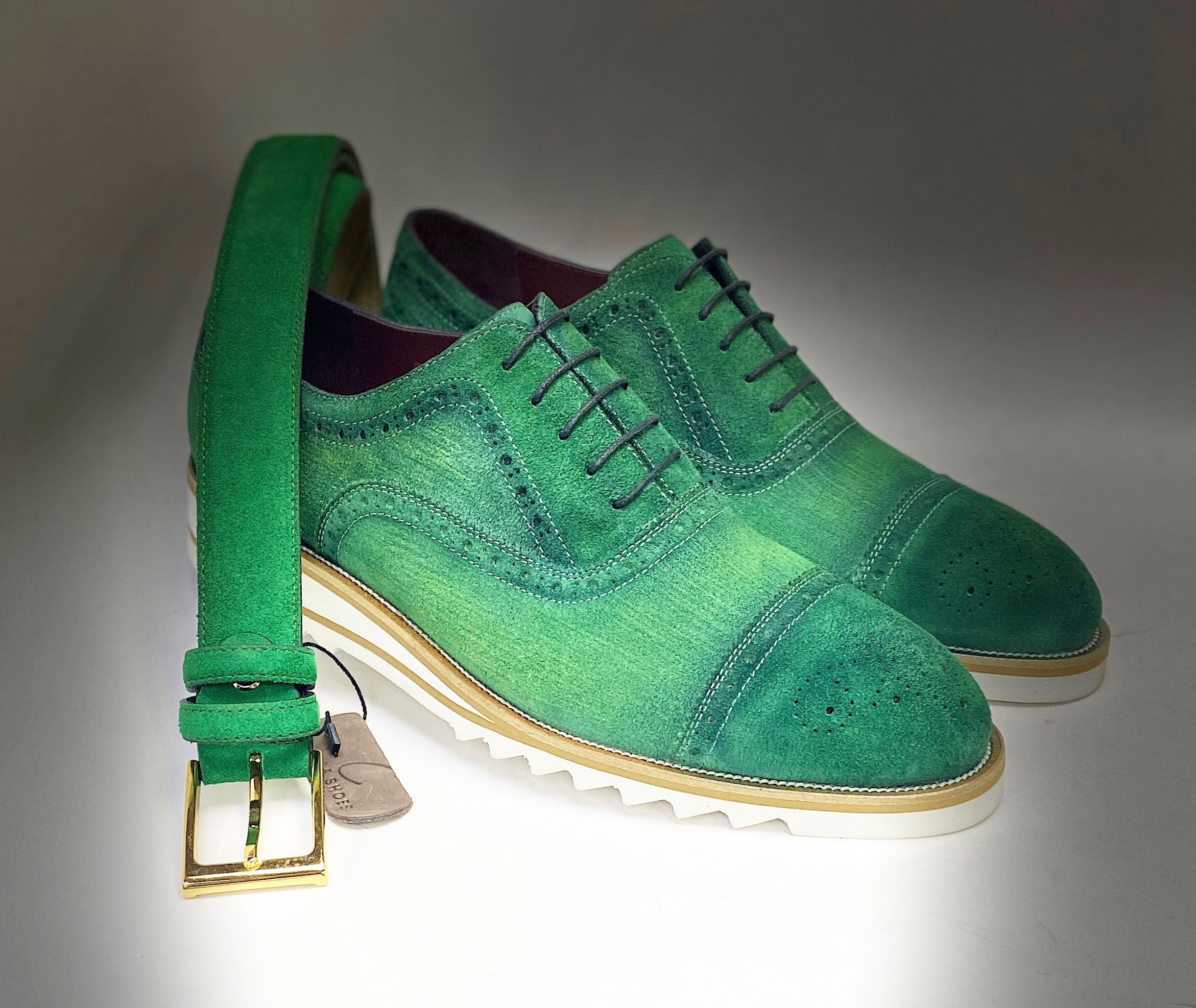 C Collection Suede Oxford - Green