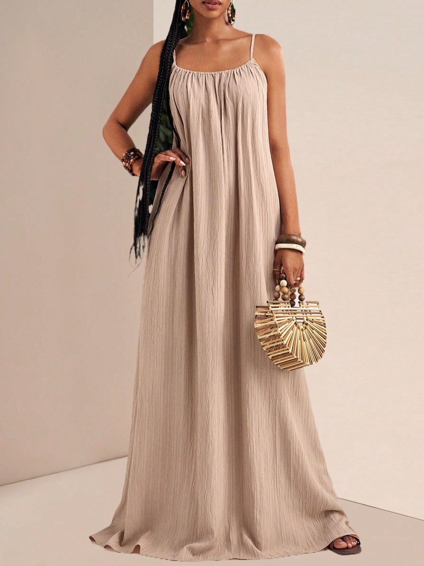 Spaghetti Strap Flowy Maxi Dress