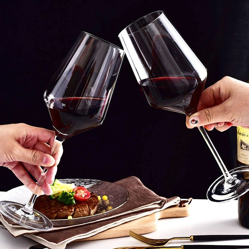 1500ml 50oz Hotel Home Elegant Hand Blown Clear Crystal U Shape Wine Decanter Set with 4 glasses For Vodka Tequila - Overture Gifts