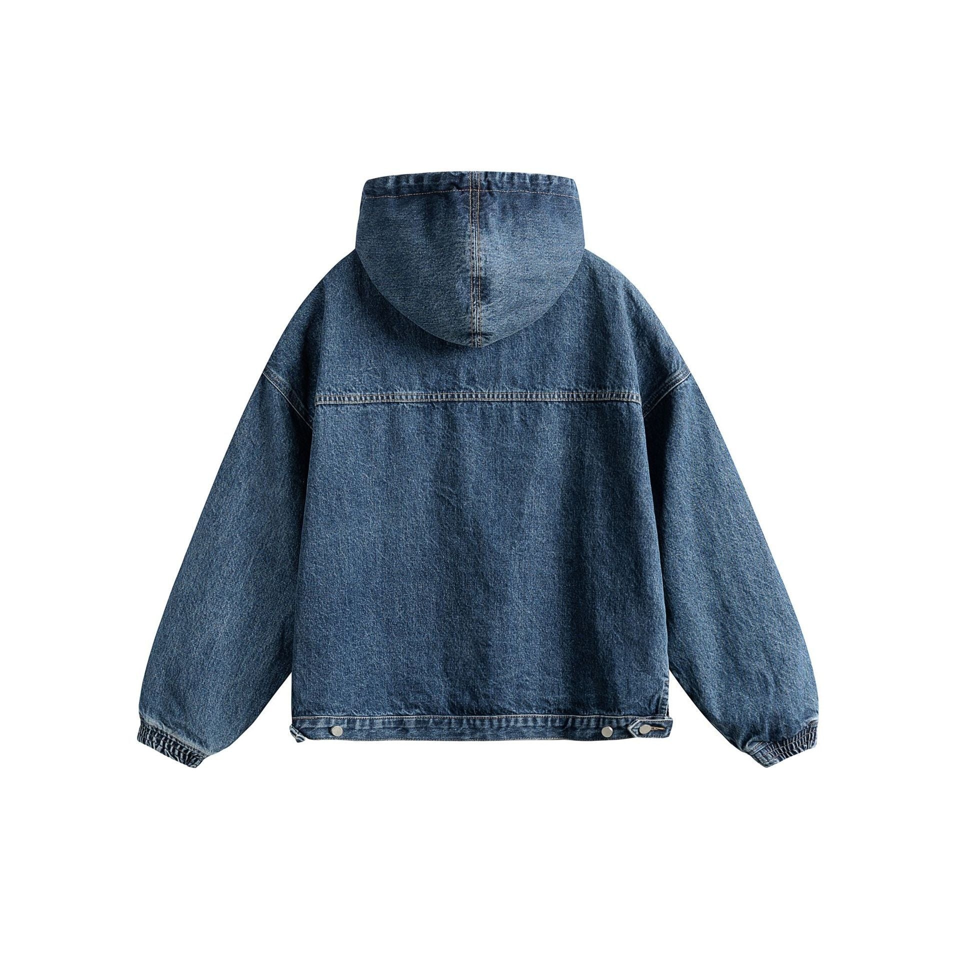 Deconstructed Patchwork Hooded Denim Jacket