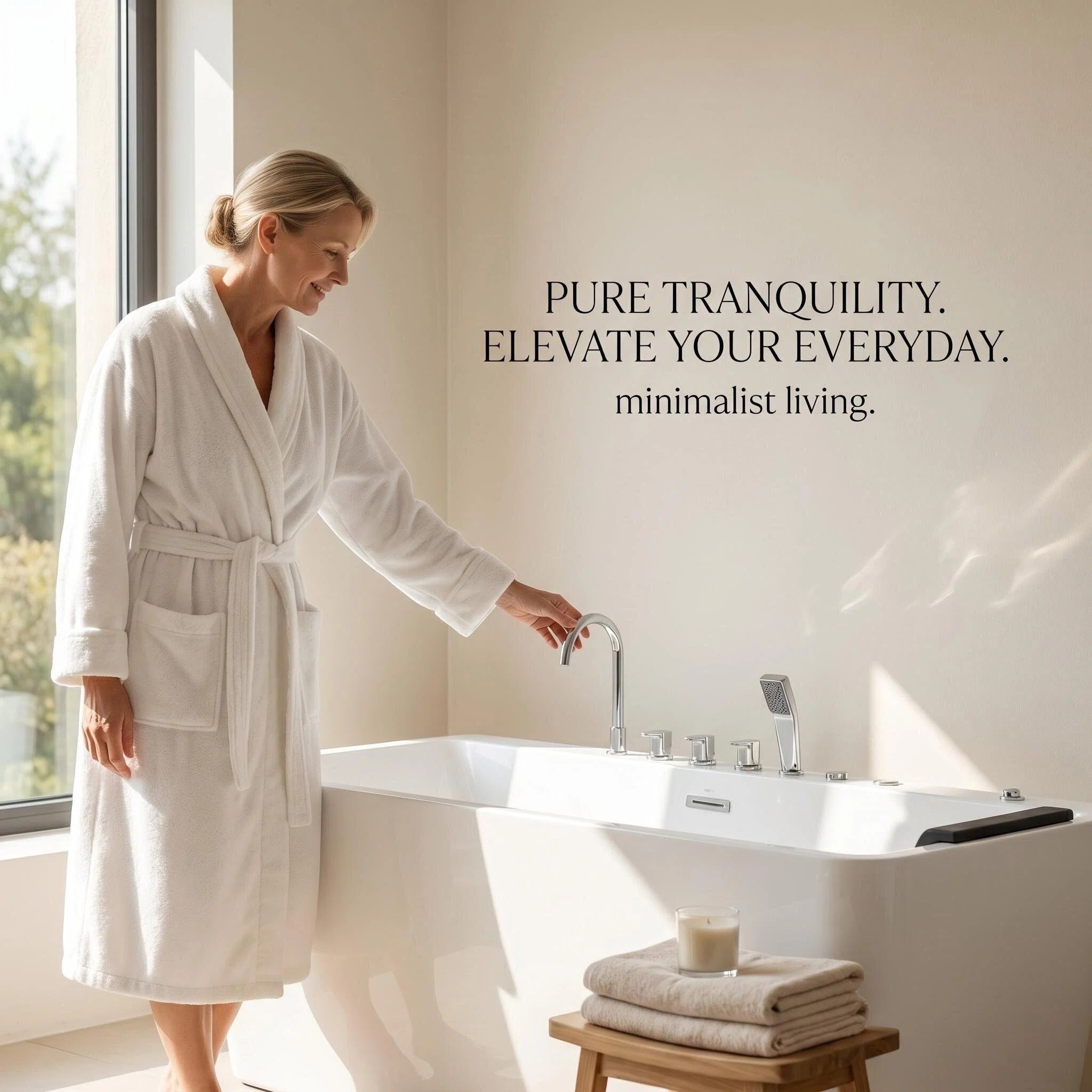 67-Inch Single-Person Luxury Whirlpool Bathtub