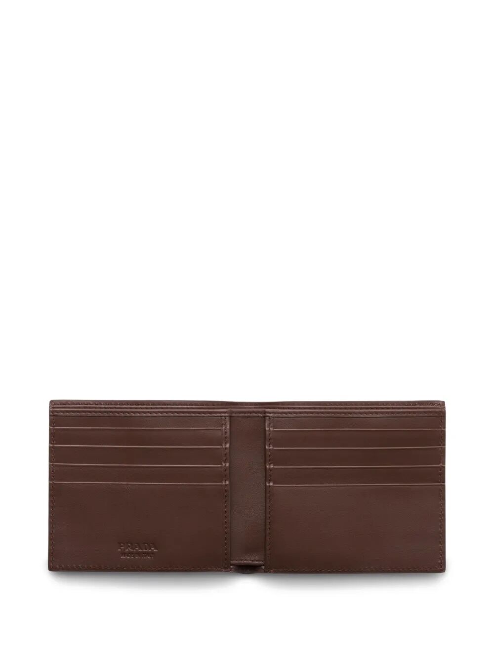 Prada Men Grained Leather Bi-Fold Wallet