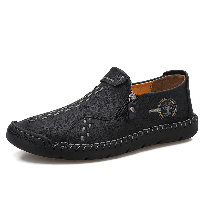 Fashion Casual Leather Shoes Solid Color Trend In The Help