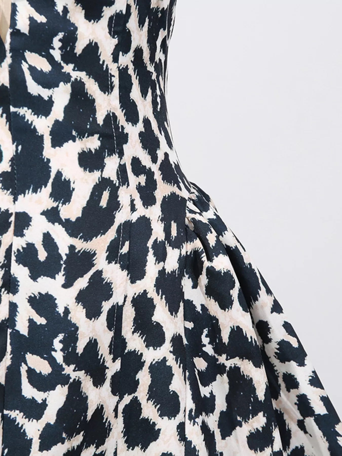 Leopard Print Halter Neck Mini Dress