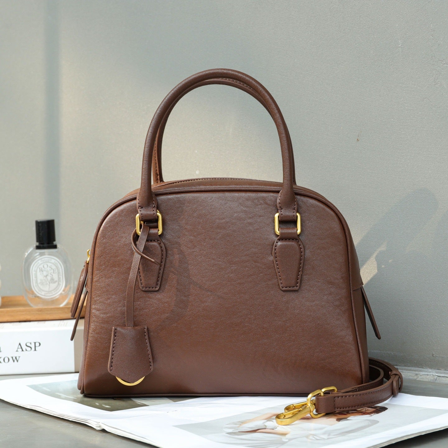 Top-Grain Leather Versatile Bag 2026 New Boston Pillow Bag Shoulder And Crossbody Bag Large Capacity Genuine Leather Handbag