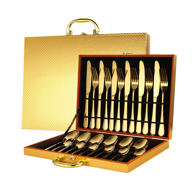 CasaFoyer 24 pcs Stainless Steel Tableware Set with Box