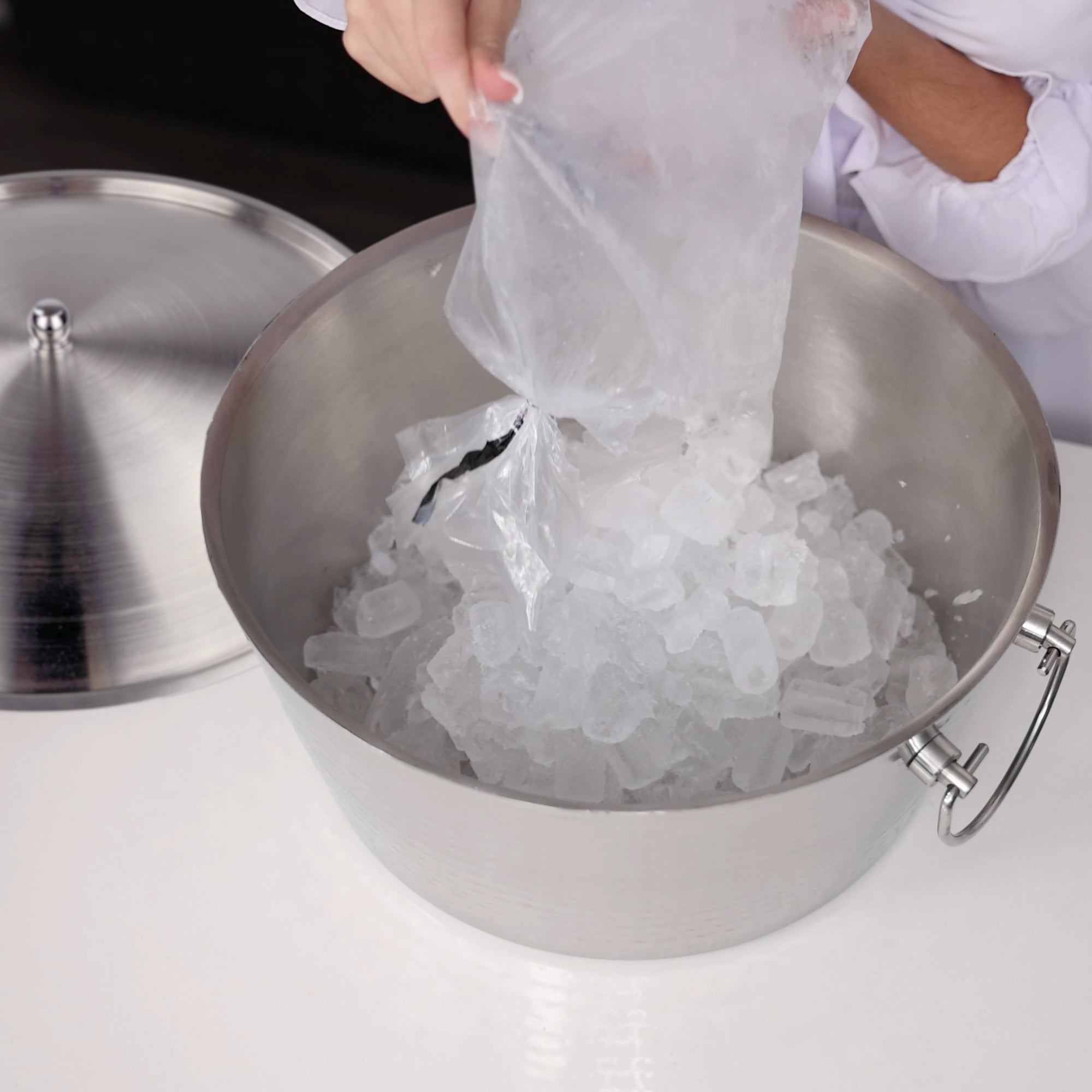 Anchored Large 3 Gallon Ice Bucket with Lid for Parties - Insulated Stainless Steel | BREKX