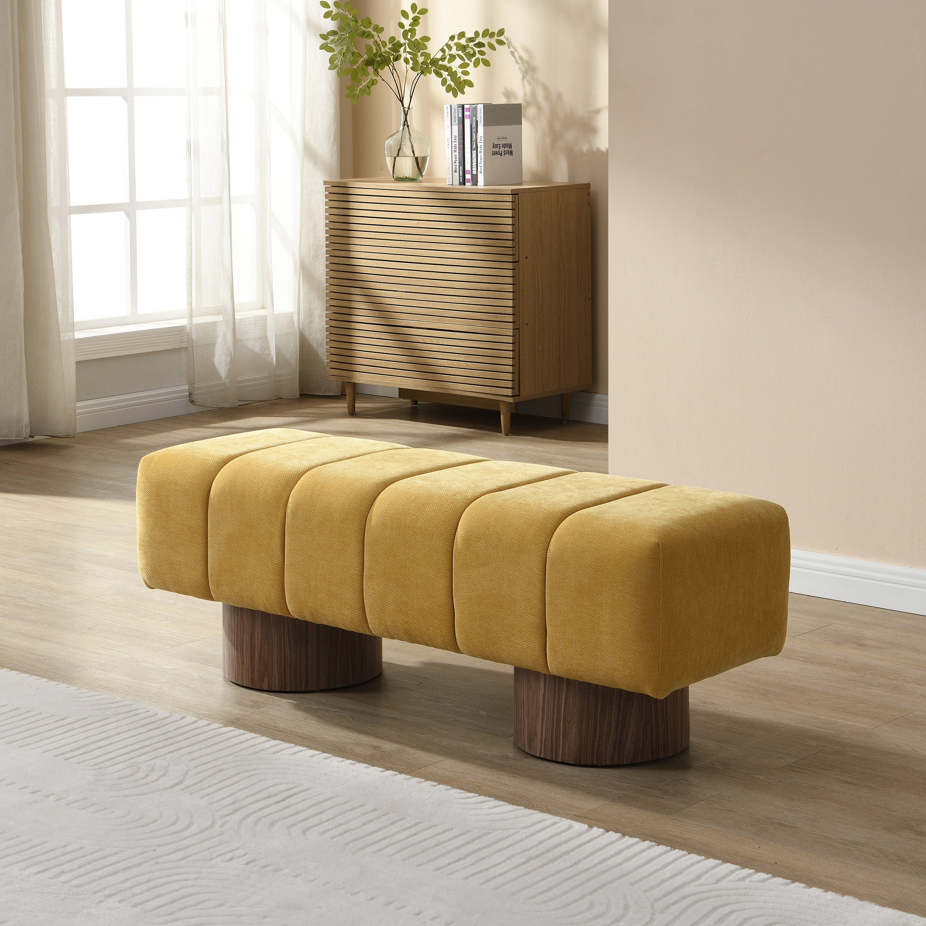 Upholstered Dining Bench for Dining Room and Entryway
