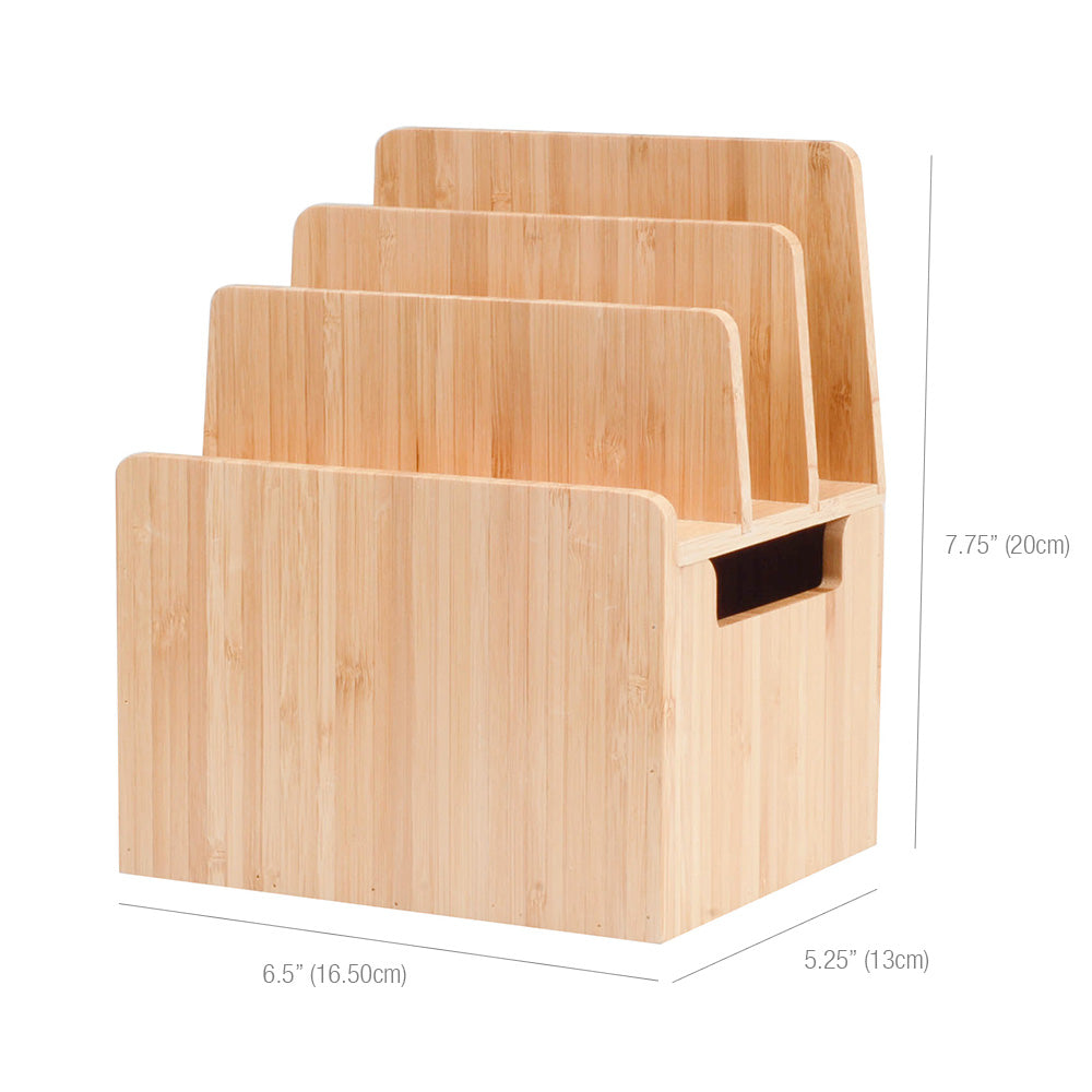 Bamboo Personal Stand and Device Organizer