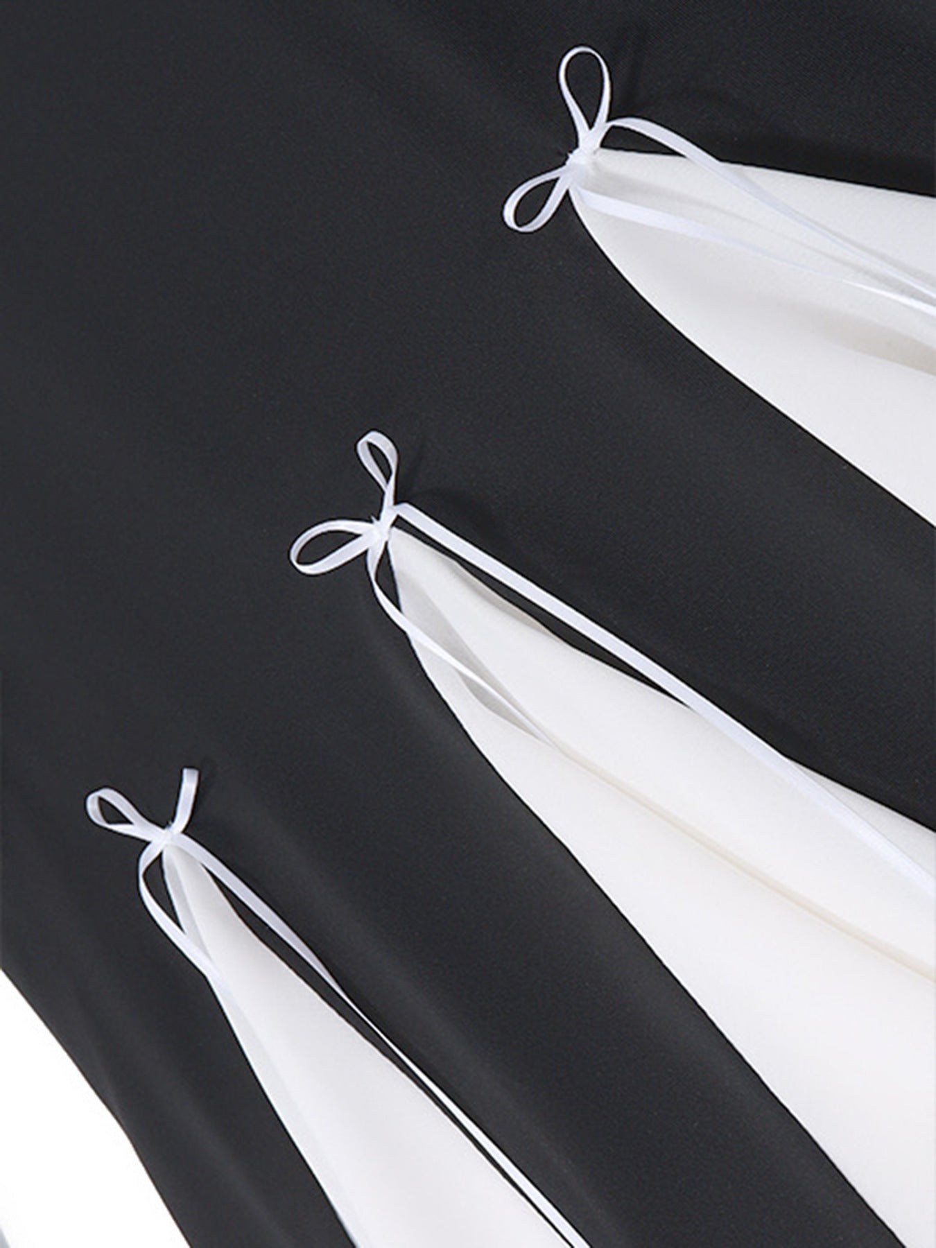 Two Tone Bowknot Decor Mini Dress