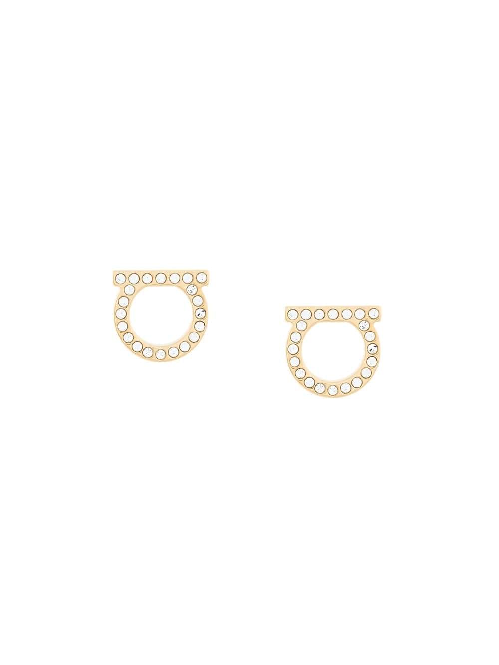 Ferragamo Women Gancini Crystals Earrings - L