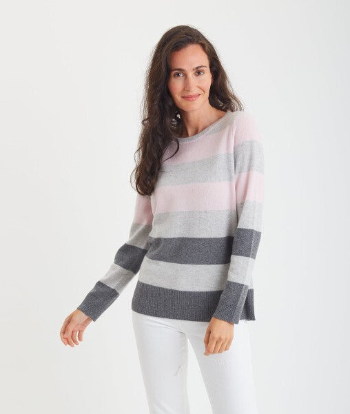 Cashmere Striped Crew Neck #193125