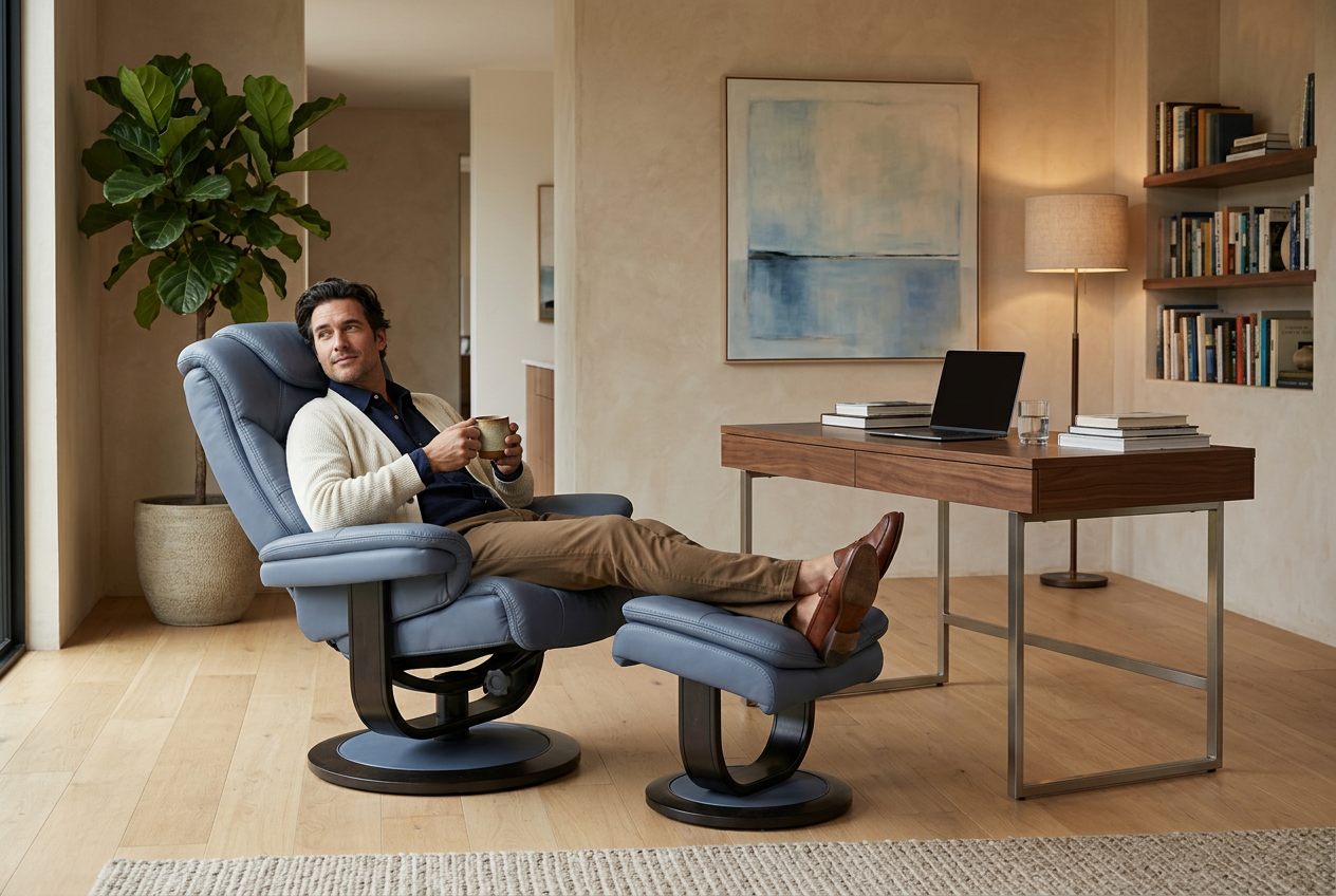 Oslo Euro Recliner w/ Ottoman