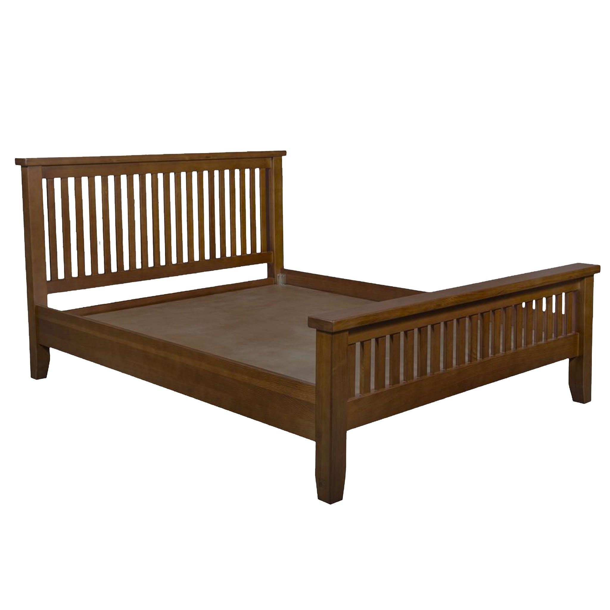 Mission Quarter Sawn Oak Slat Bed - Walnut