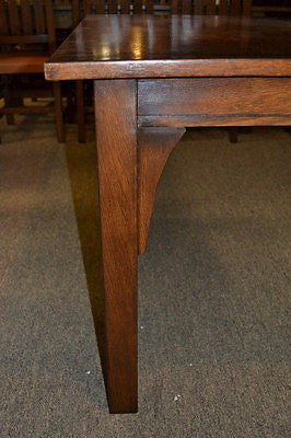 Mission Style White Oak Square Dining Table Set - (2 Colors Available)