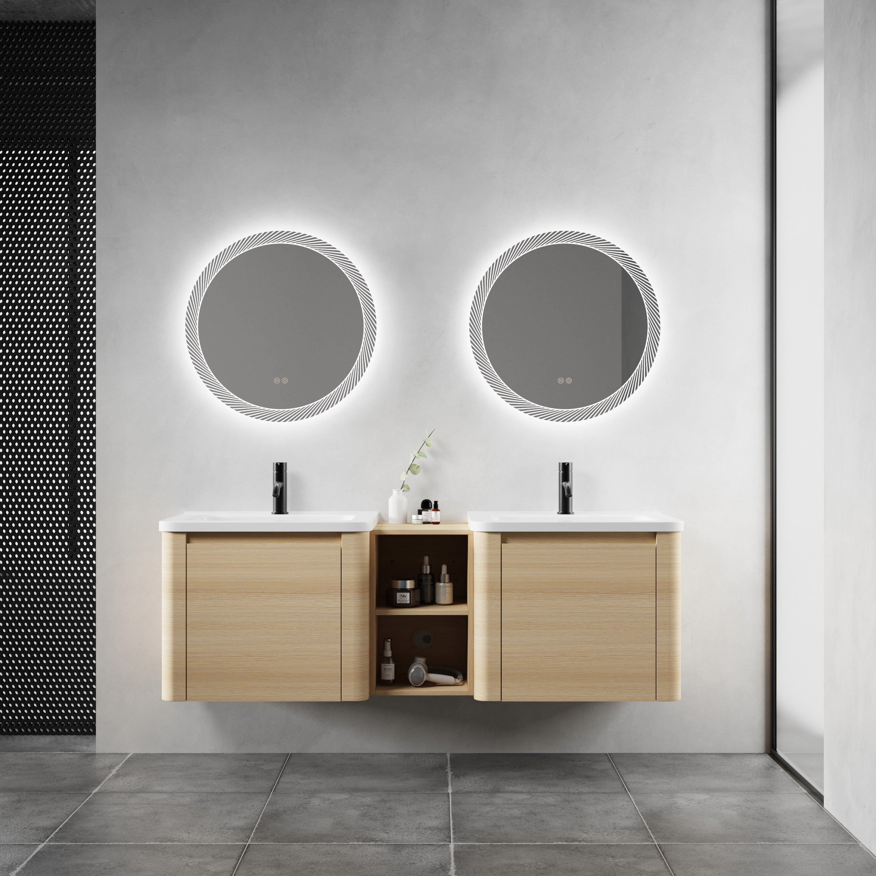 60'' Wall-Mounted Bathroom Vanity