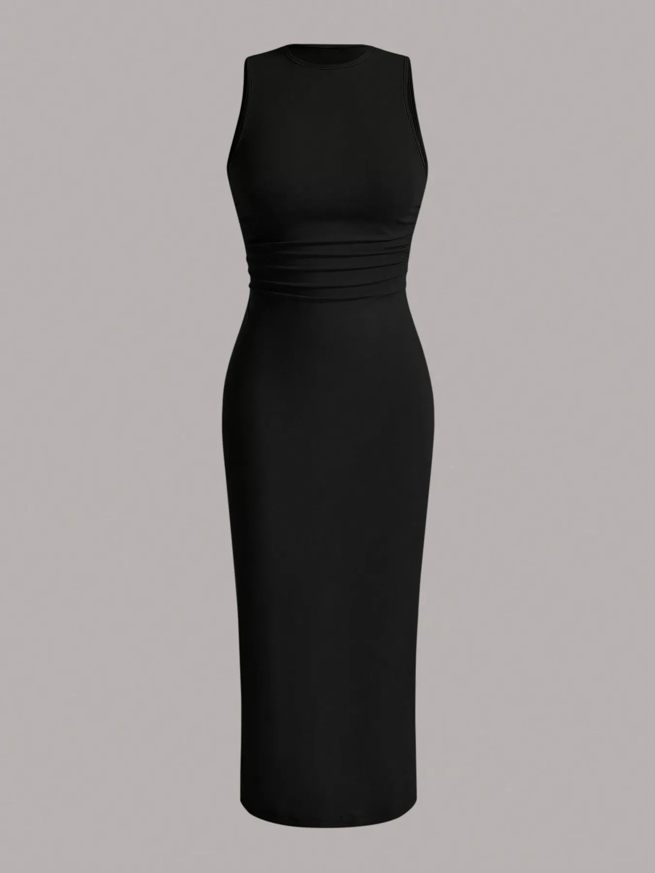 Sleeveless Round Neck Midi Dress