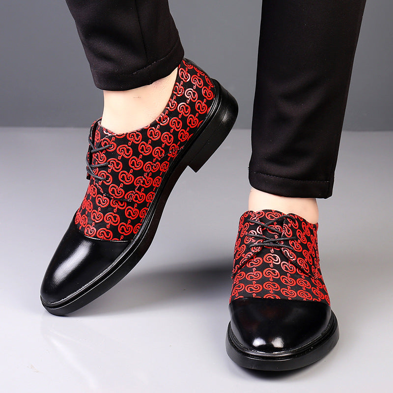 Men's Casual British-Style Korean-Style Pointed-Toe Leather Shoes