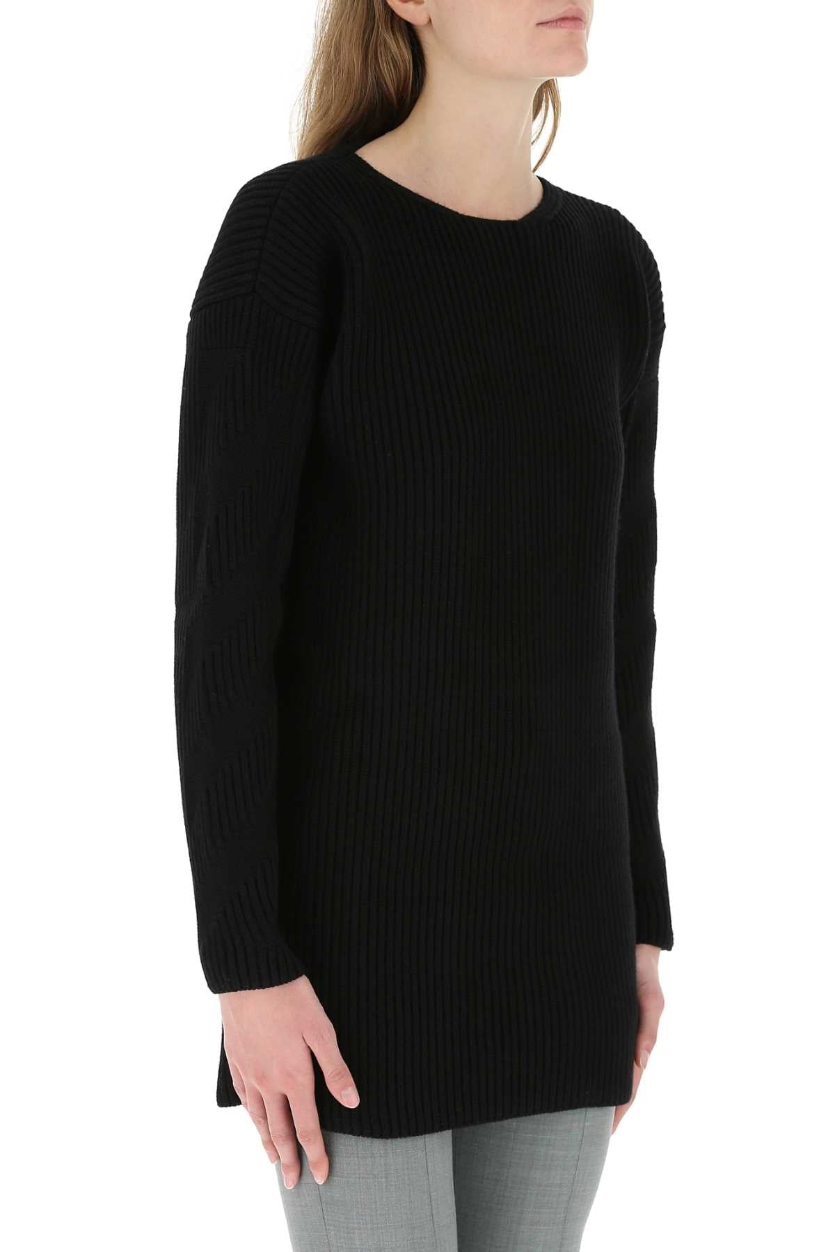 Off White Women Black Wool Sweater