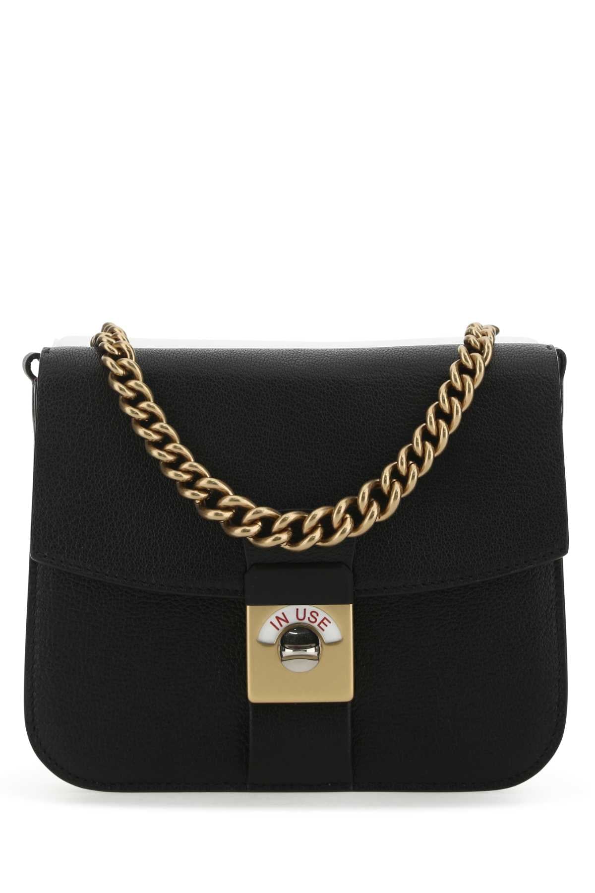 Maison Margiela Women Two-Tone Leather And Cotton New Lock Square Handbag