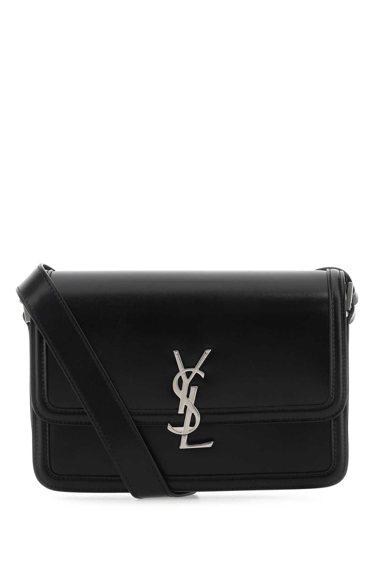 Saint Laurent Men Black Leather Solferino Shoulder Bag