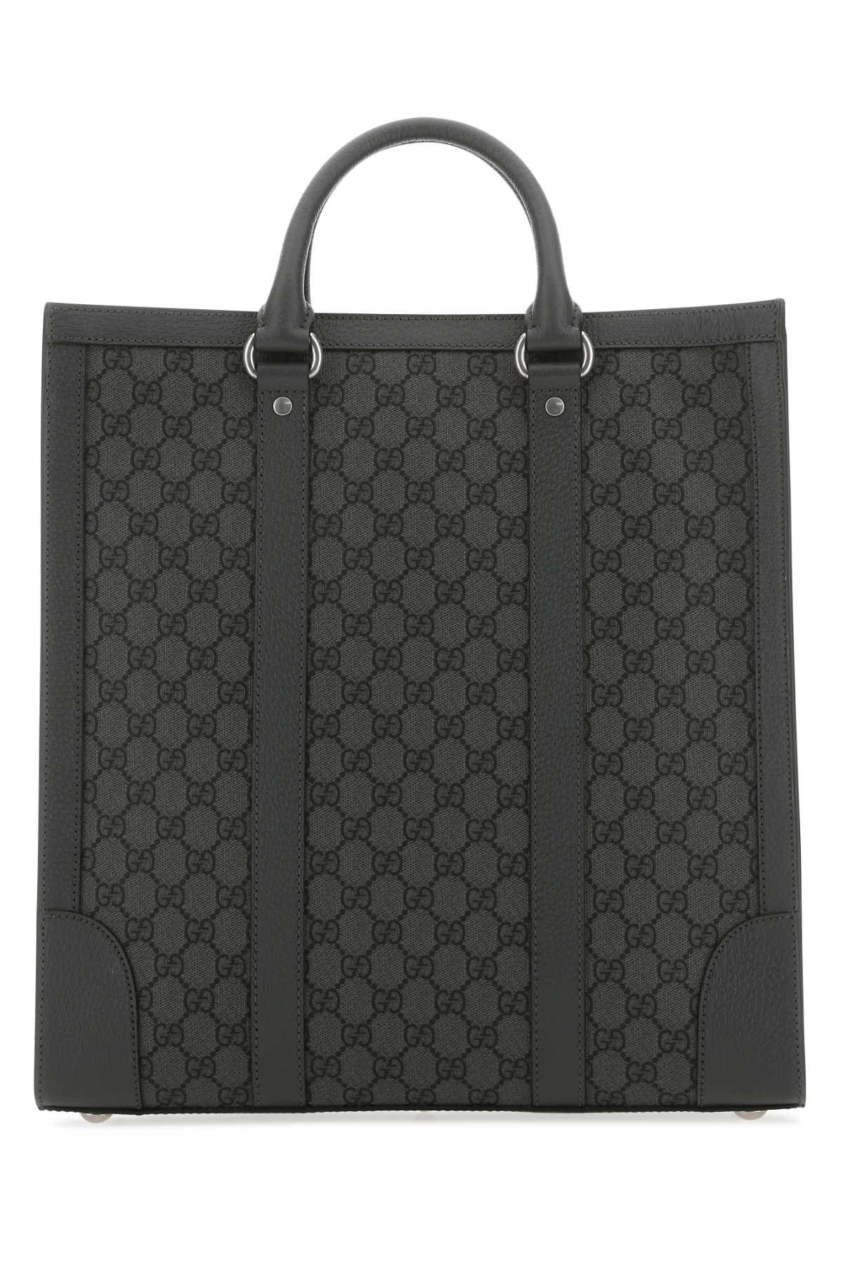 Gucci Men Gg Supreme Fabric And Leather Ophidia Shopping Bag