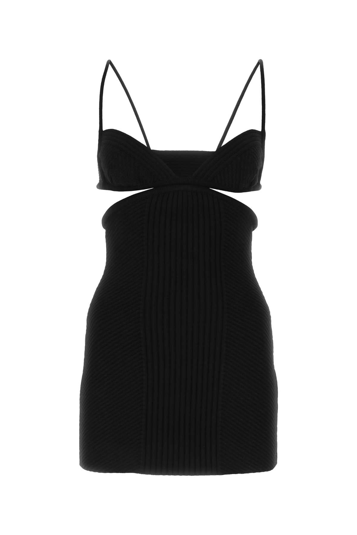 Off White Women Black Viscose Blend Mini Dress