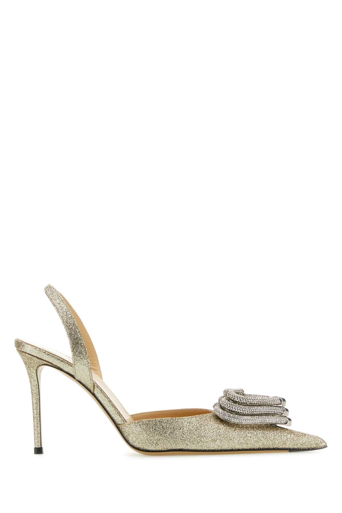 Mach&Mach Women Platinum Fabric Pumps