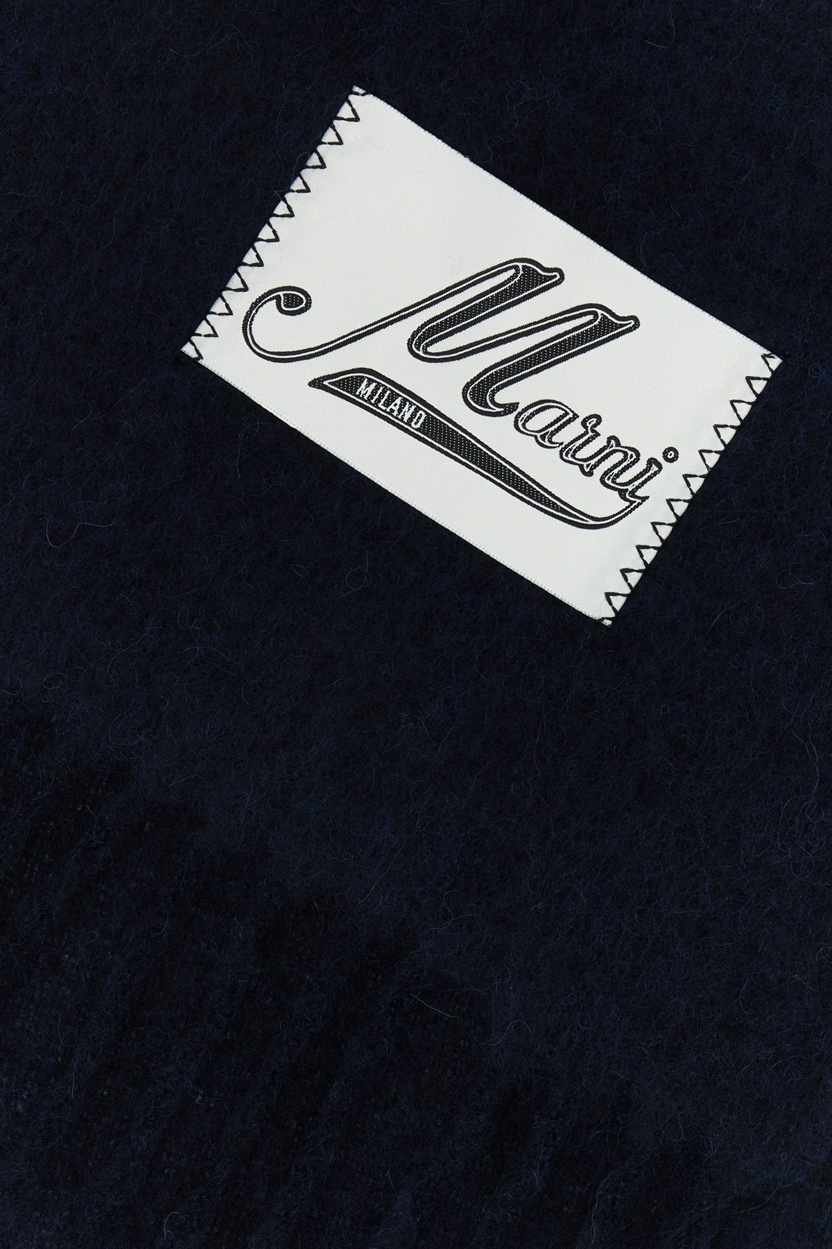 Marni Women Midnight Blue Alpaca Blend Scarf