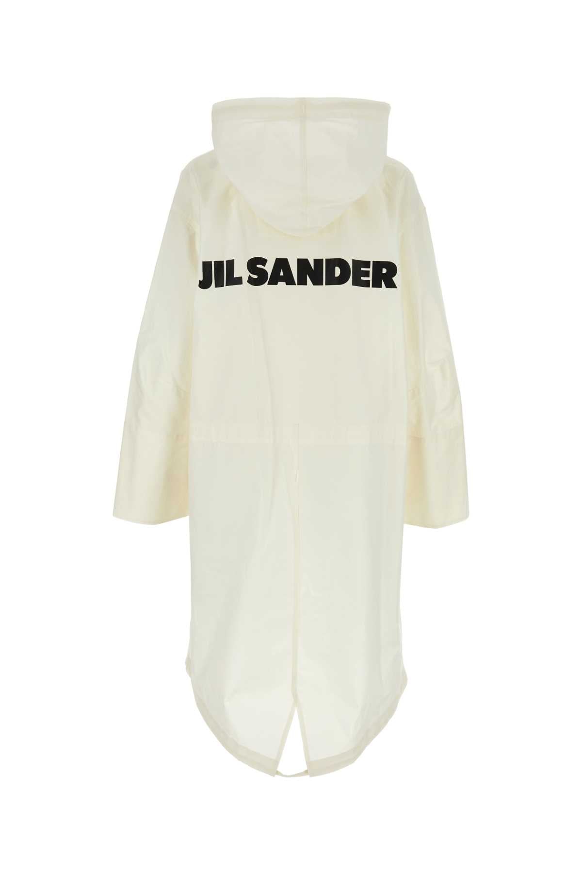 Jil Sander Women Ivory Cotton Parka