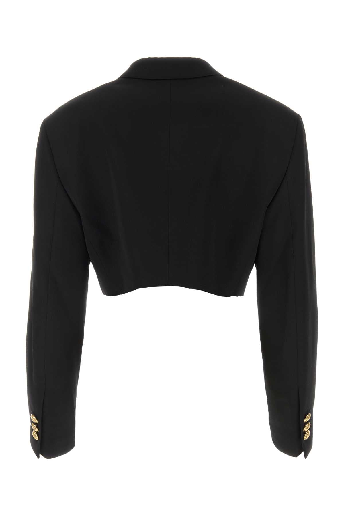 Palm Angels Women Black Polyester Blend Boyfriend Blazer